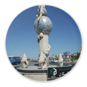 Sculpture to the marine inhabitants ceramic knob