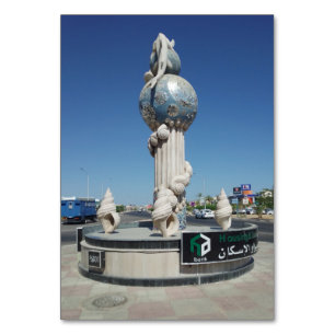 Sculpture to the marine inhabitants table number
