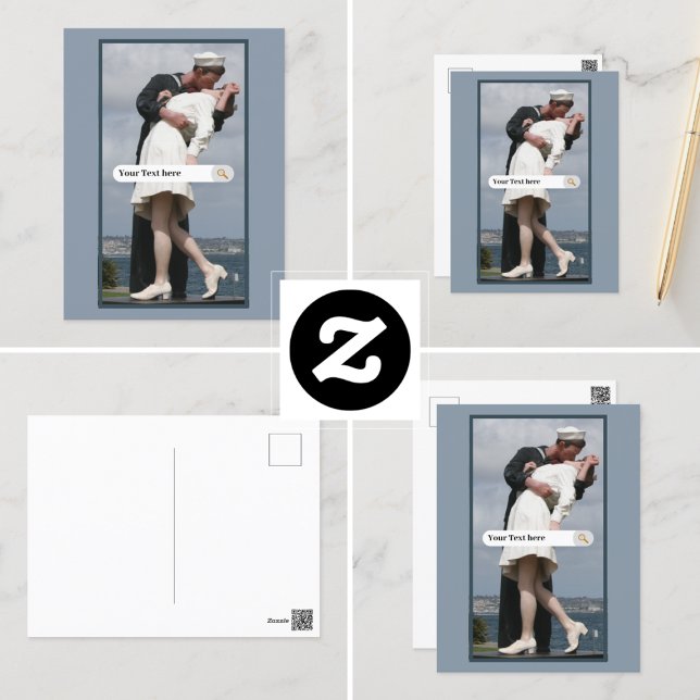 Sculpture Unconditional Surrender San Diego Search Postcard (Creator Uploaded)