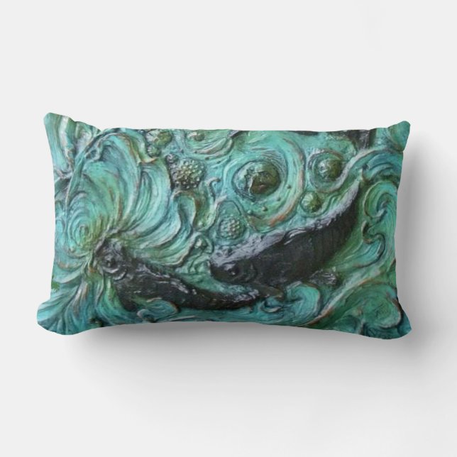 Sculptured Koi Fish Pond Pillow by Sharles (Front)
