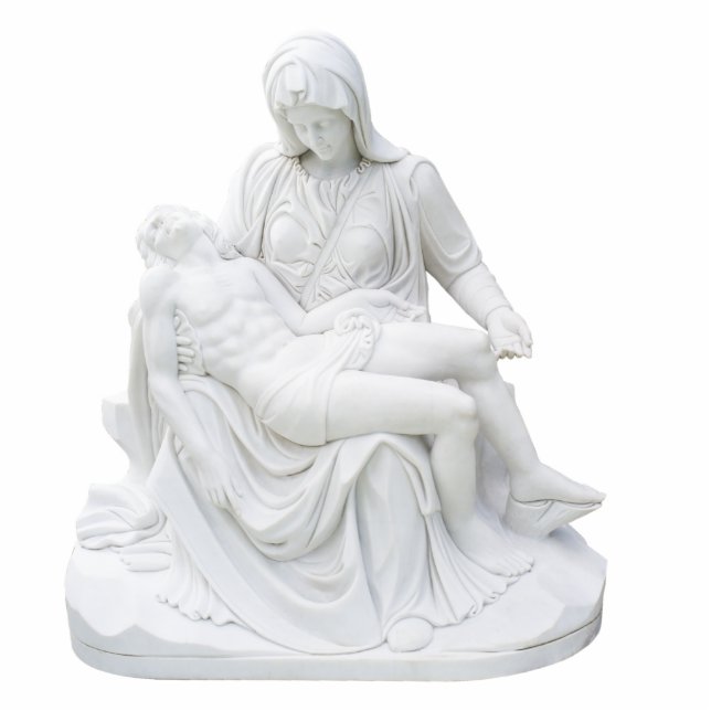 Sculptured Pieta Standing Photo Sculpture (Front)