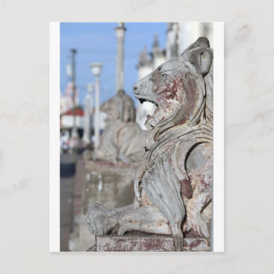 Sculptured stone lions of Leon, Nicaragua Postcard
