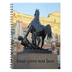 Sculptures the Anichkov bridge in St. Petersburg Notebook