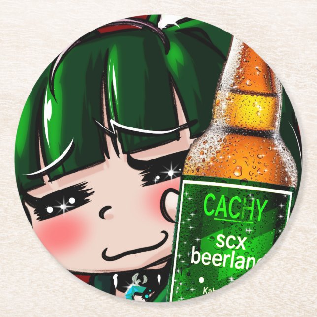 scx_beerland round paper coaster (Front)
