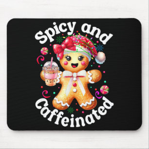 Scy And Caffeinated Coffee Cute Gingerbread Christ Mouse Mat