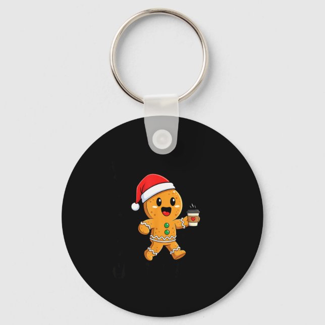 Scy And Caffeinated Coffee Men Women Gingerbread C Key Ring (Front)