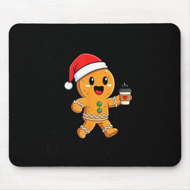Scy And Caffeinated Coffee Men Women Gingerbread C Mouse Mat (Front)