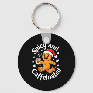 Scy And Caffeinated Shirt Men Women Gingerbread Ch Key Ring
