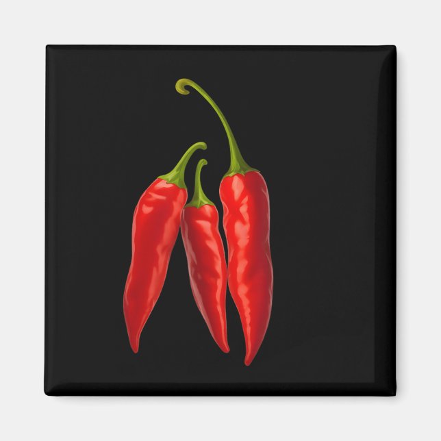 Scy Hot Life Everyday With Red Chilli Paper Graphi Magnet (Front)