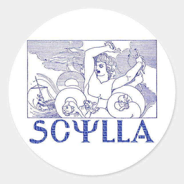 Scylla Classic Round Sticker (Front)