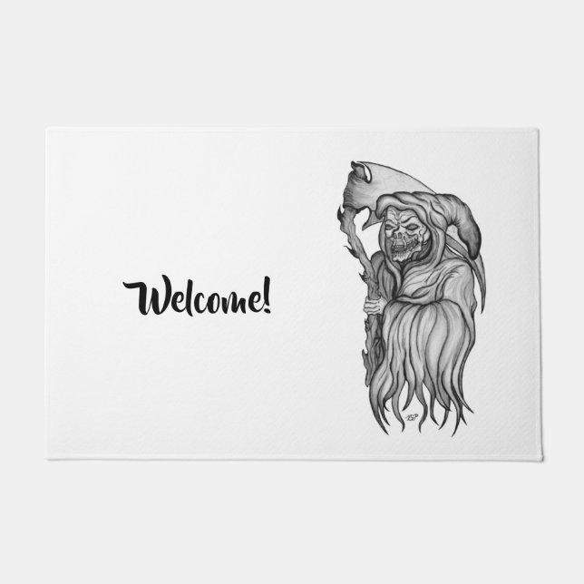 Scythe man - The Death , Grim reaper Doormat (Front)