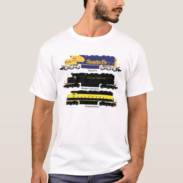 SD40 Diesel Electric Locomotive Poster T-Shirt (Front)