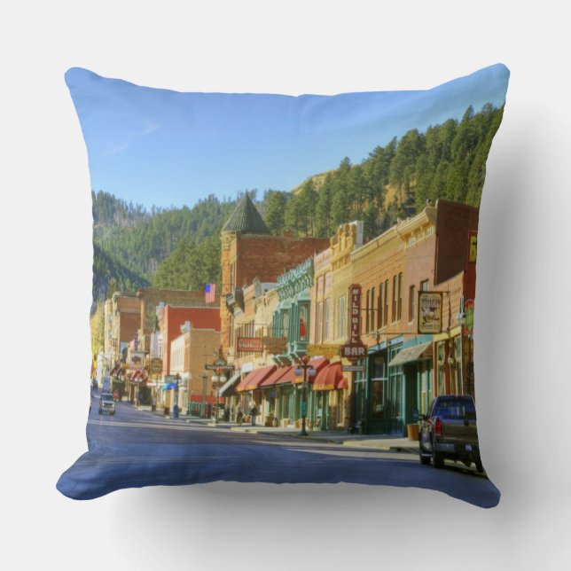 SD, Deadwood, Historic Gold Mining town Cushion (Front)