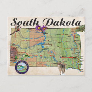 SD state map Postcard
