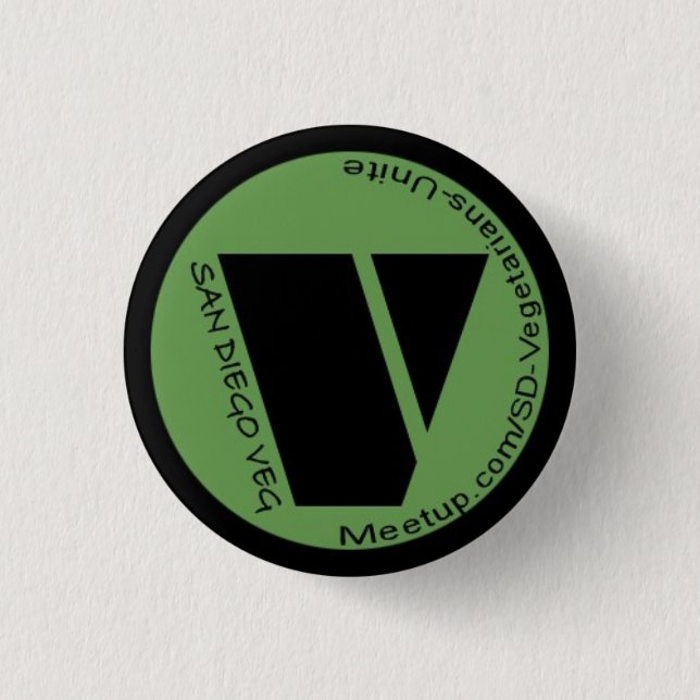 SD Vegetarians Unite! Button (Front)
