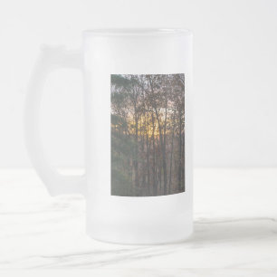 SDC Woody Sunset Frosted Glass Beer Mug