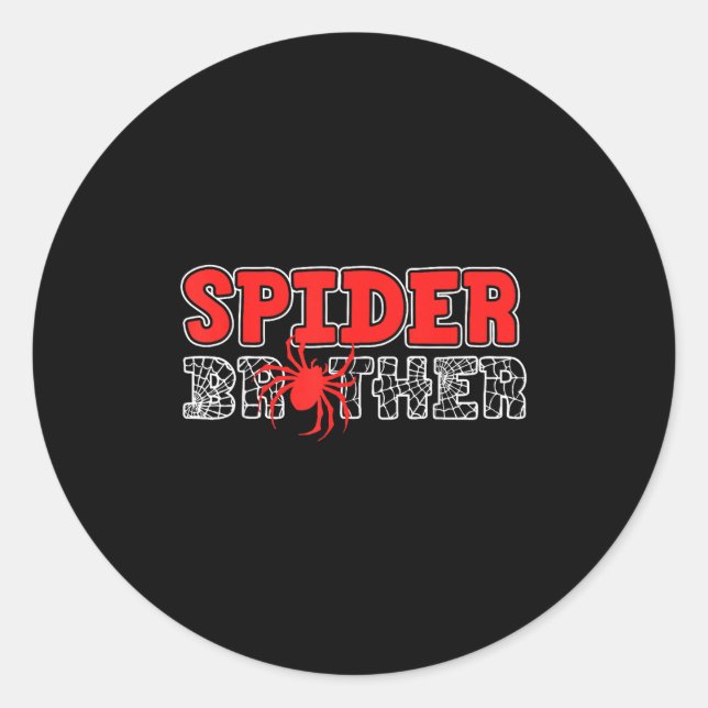 Sder Brother Kid Sdey Birthday Matching Family Chr Classic Round Sticker (Front)