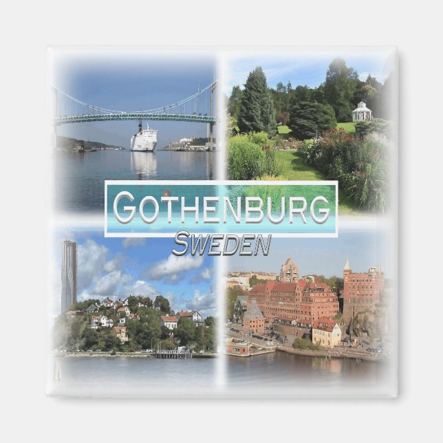 SE0025 Europe, Sweden, Gothenburg, Fridge  Magnet (Front)