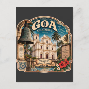 Se Cathedral Goa – Old Goa Heritage Postcard
