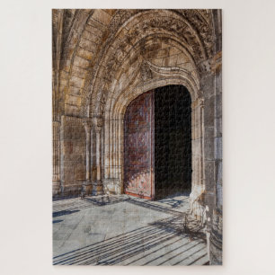 Se de Braga Cathedral Portal. Braga, Portugal. Jigsaw Puzzle