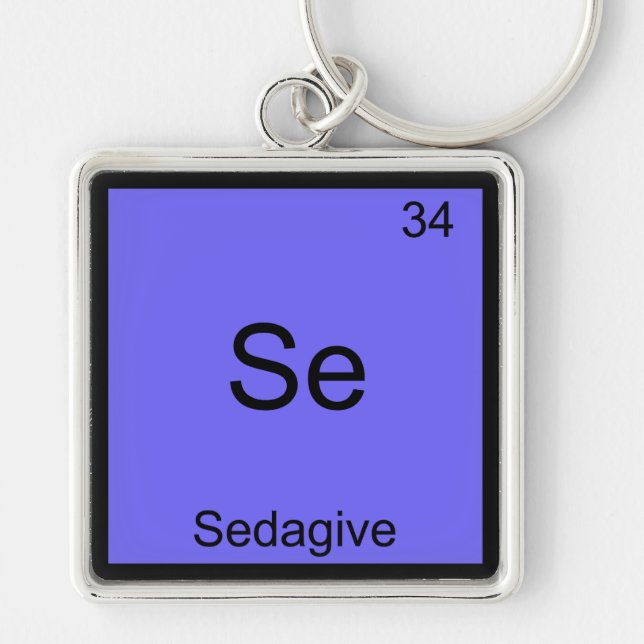 Se - Sedagive Funny Chemistry Element Symbol Tee Key Ring (Front)