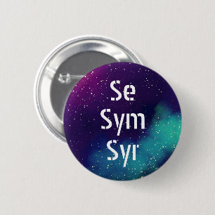 Se/Sym/Syr Customisable Galaxy Pronoun 6 Cm Round Badge