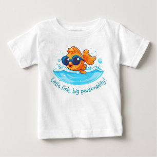 Sea Adventure   Cute Goldfish with Sunglasses Baby T-Shirt