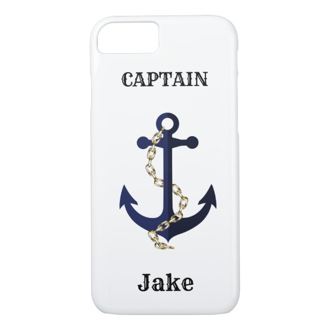 Sea anchor, chain, personalised Case-Mate iPhone case (Back)