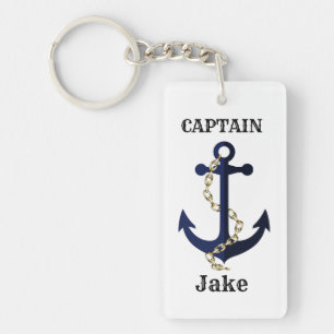 Sea anchor, chain, personalised key ring