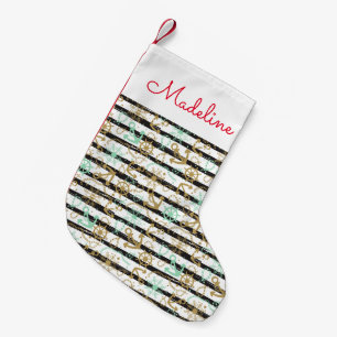 Sea Anchor Pattern   Add Your Name Small Christmas Stocking