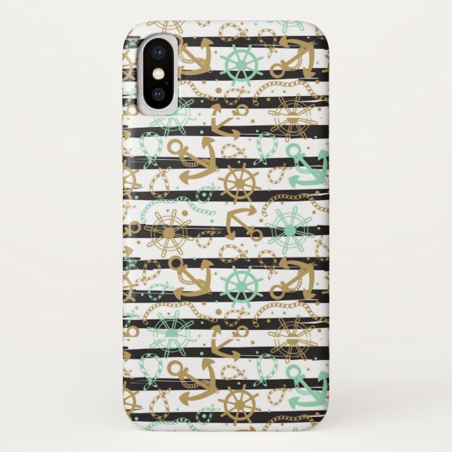 Sea Anchor Pattern Case-Mate iPhone Case (Back)