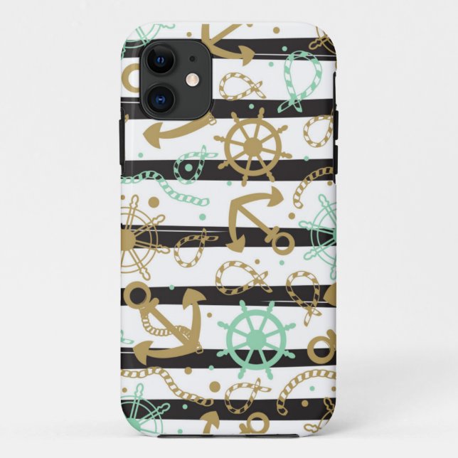 Sea Anchor Pattern Case-Mate iPhone Case (Back)