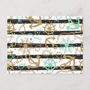 Sea Anchor Pattern Postcard