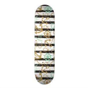 Sea Anchor Pattern Skateboard