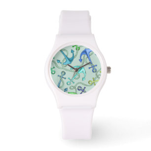 Sea Anchors And Rope Pattern Watch