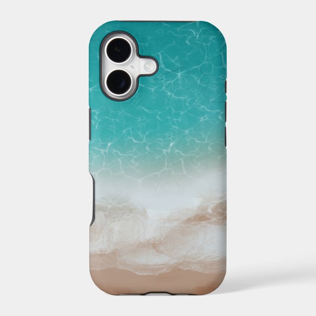 Sea and Beach from Above Cool Abstract Art (Back)