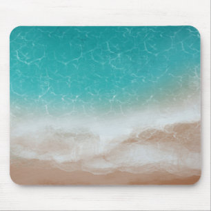 Sea and Beach from Above Cool Abstract Art Mouse Mat