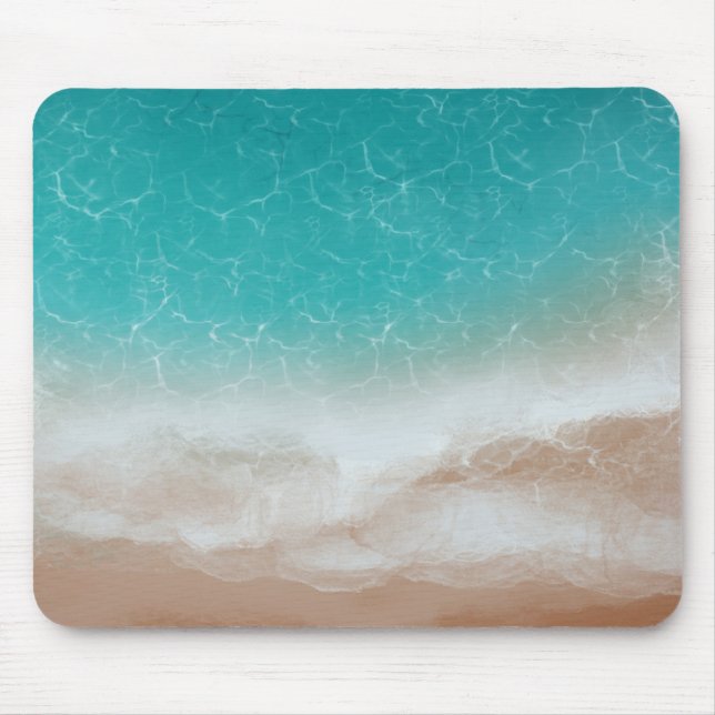 Sea and Beach from Above Cool Abstract Art Mouse Mat (Front)