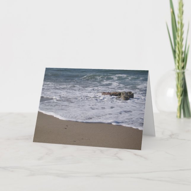 Sea and Beach Greeting Card (Front)