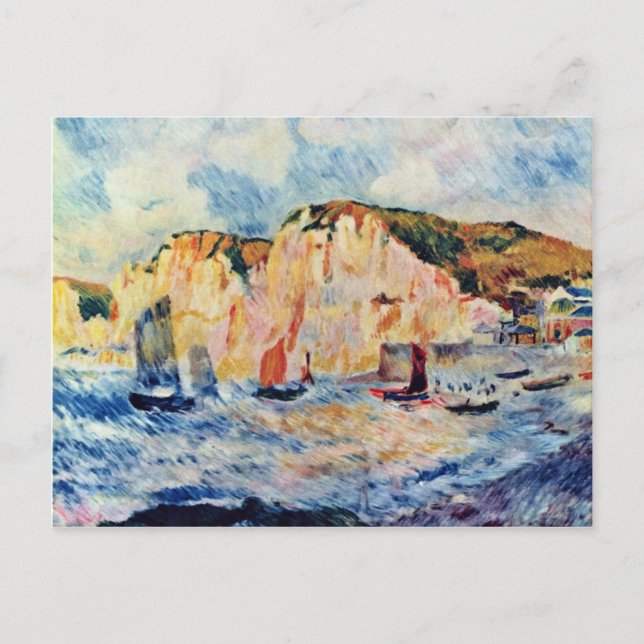 Sea And Cliffs By Pierre-Auguste Renoir Postcard (Front)