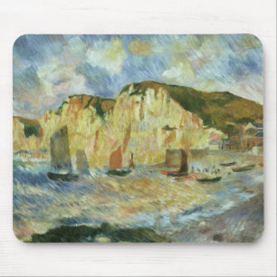 Sea and Cliffs by Pierre Renoir, Vintage Fine Art Mouse Mat