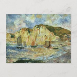 Sea and Cliffs by Pierre Renoir, Vintage Fine Art Postcard