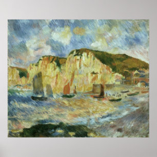 Sea and Cliffs by Pierre Renoir, Vintage Fine Art Poster
