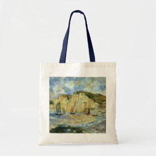 Sea and Cliffs by Pierre Renoir, Vintage Fine Art Tote Bag
