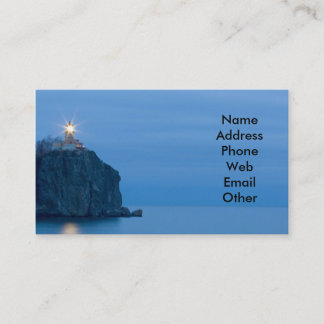 Sea and Lighthouse at Night Business Cards