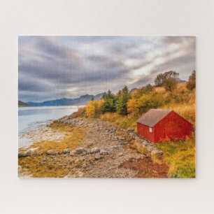 Sea and Mountain Views in Lofoten Nordland Norway Jigsaw Puzzle