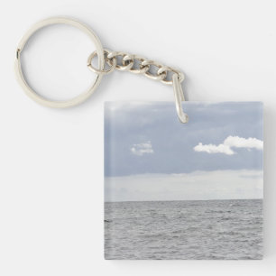 Sea and pretty clouds key ring