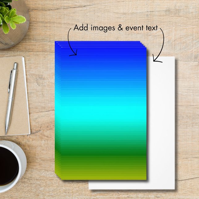 Sea and Sky Blue and Green Gradient Flyer (Sea and Sky Blue and Green Gradient Flyer)