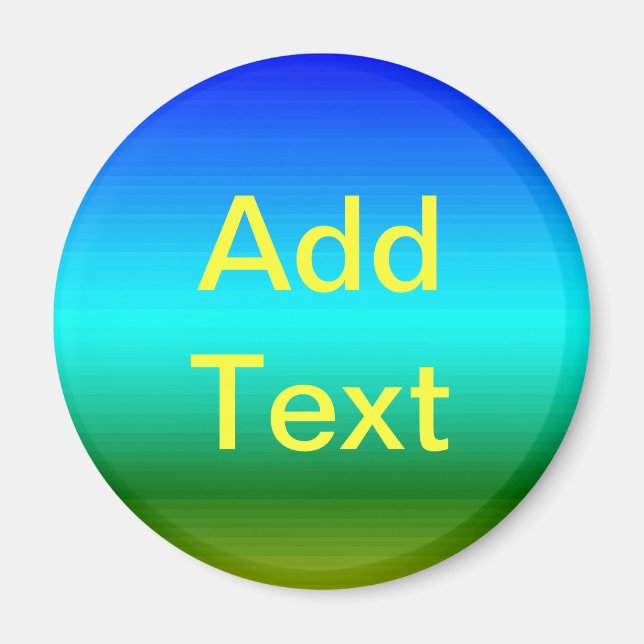 Sea and Sky Blue and Green Gradient Magnet (Front)