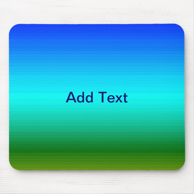 Sea and Sky Blue and Green Gradient Mouse Mat (Front)